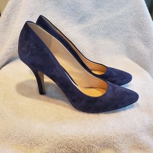 Jessica Simpson blue suede pumps